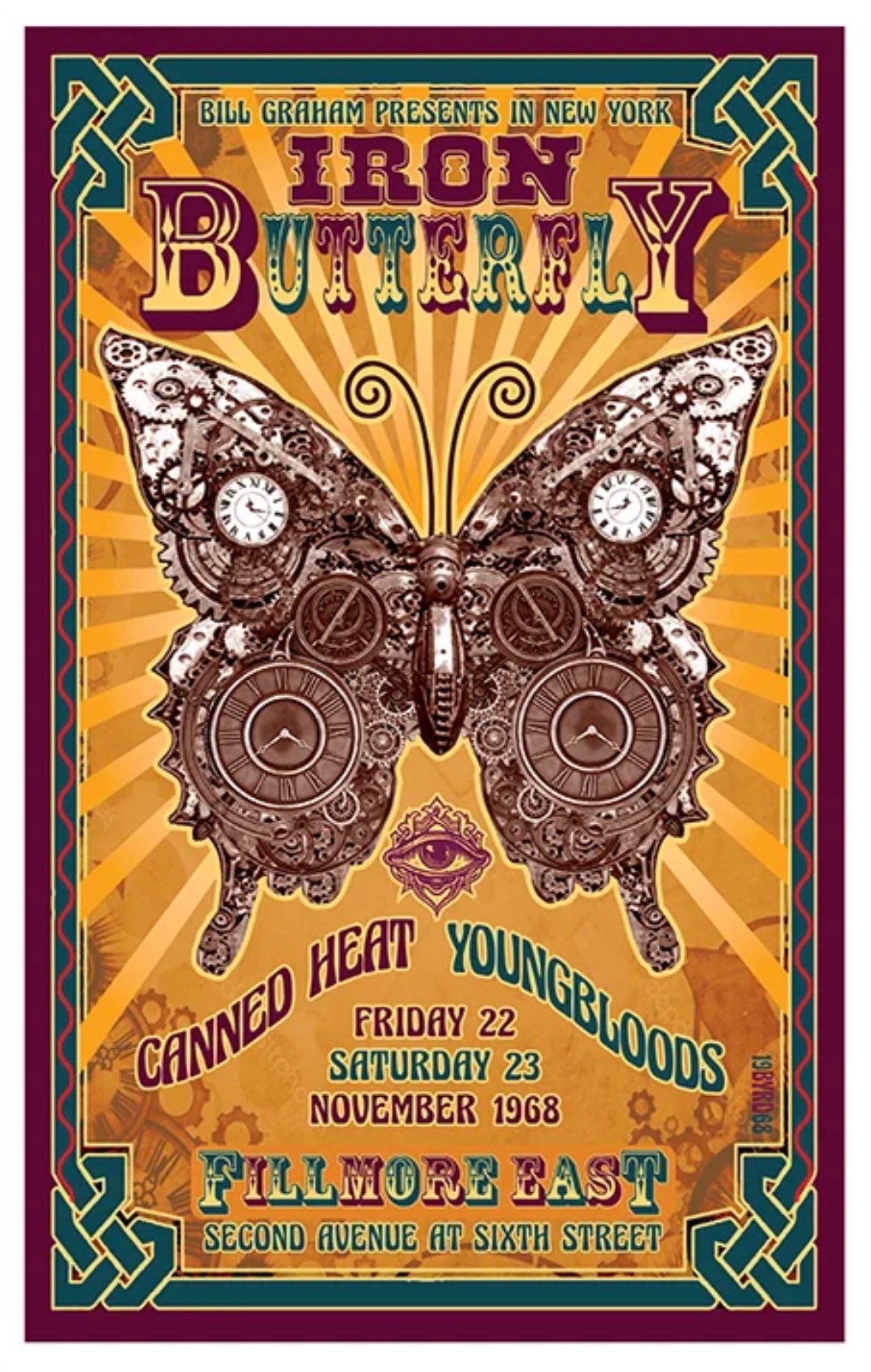 Fillmore East exclusive · first poster Traffic / Iron Butterfly