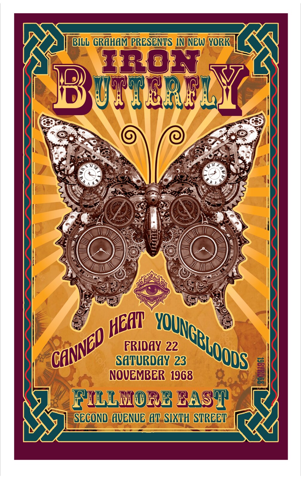 Fillmore East exclusive · first poster Traffic / Iron Butterfly
