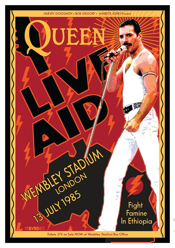 QUEEN & Freddie Mercury at Live Aid July 1985