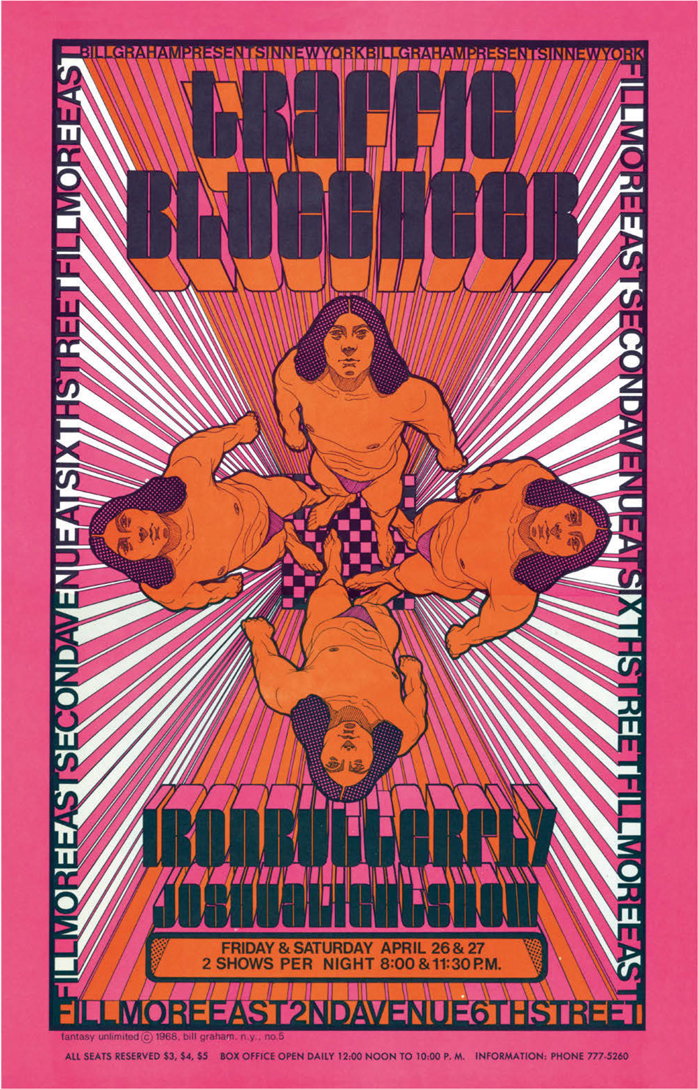 Fillmore East exclusive · first poster Traffic / Iron Butterfly