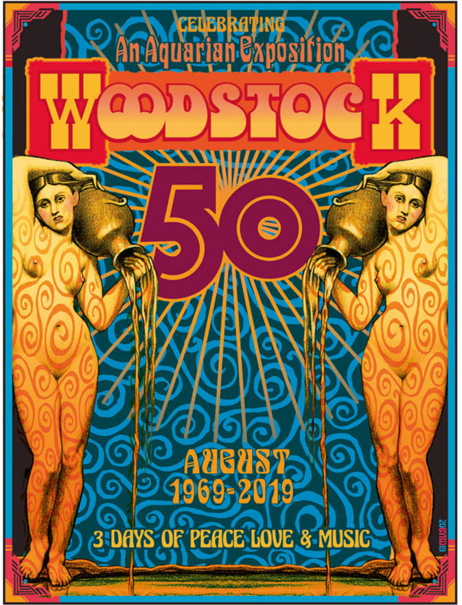 Woodstock 50th anniversary design 2019 book plate