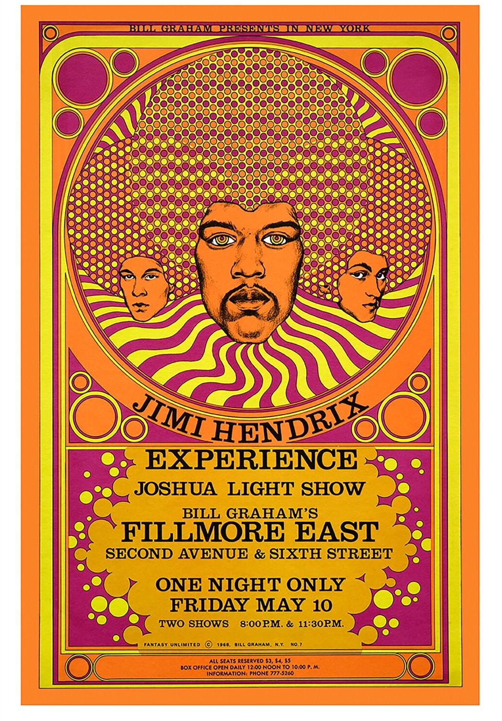 Jimi Hendrix Experience at the Fillmore East poster