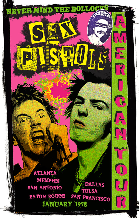 Sex Pistols American Tour poster